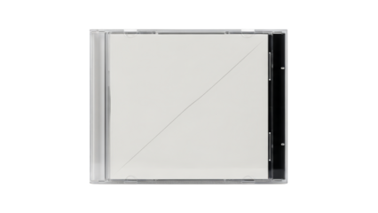 Empty Cd Jewel Case Mockup On Black Background
