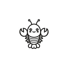 cartoon cute shrimp.