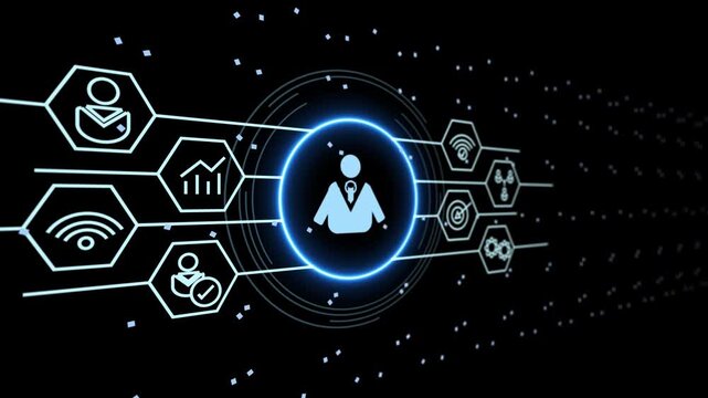 Business, Technology, Internet and network concept animation.