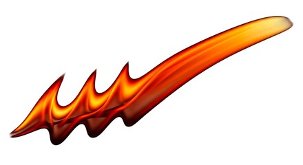 Dynamic fire element with vibrant colors and flowing shapes for creative design project