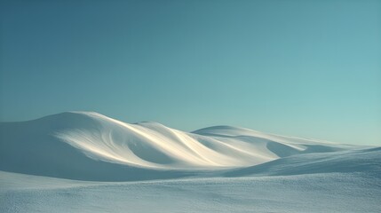 広い空と雪原が続く冬の背景素材