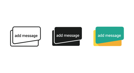 Add message icon set in various styles