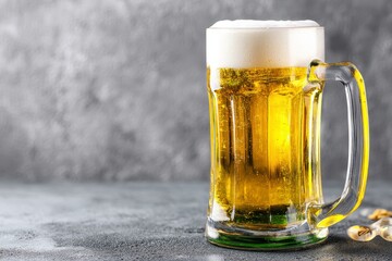  Golden Craft Beer with Frothy Head