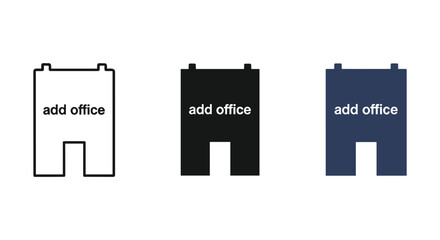Add office icon set in different colors and styles
