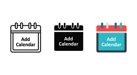 Add calendar icon set in various styles