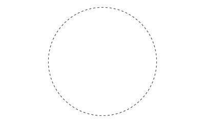 Round dotted circle, dotted line circle frame. vector icon isolated on transparent background. EPS 10