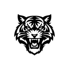 tiger head vector silhouette design