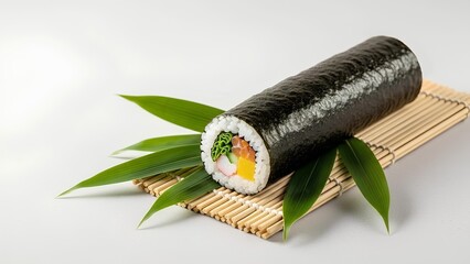 恵方巻き、笹の葉、AI