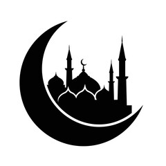 silhouette of mosque