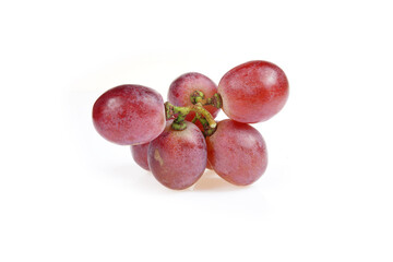 Grapes are very fresh on a white background.