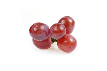 Grapes are very fresh on a white background.
