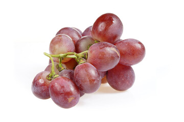 Grapes are very fresh on a white background.