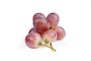 Grapes are very fresh on a white background.
