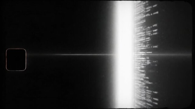 Abstract light leak and data code on vintage analog film frame