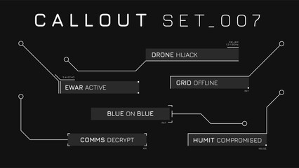 Callout Hud Collection Presenting Sleek Frame Guides For AR