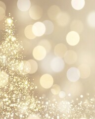 golden christmas background tone white and sniw. AI