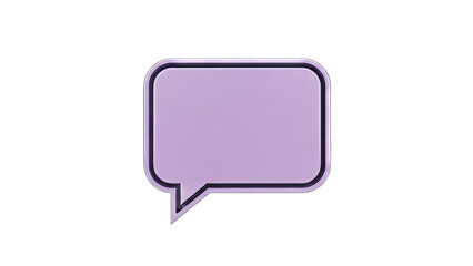 Naklejka premium Purple Speech Bubble Icon on White Background