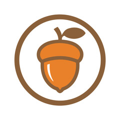 Oak acorn vector illustration design template