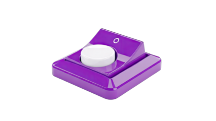 Purple Switch Button Isolated on White Background
