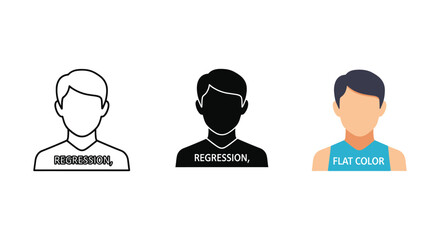 Different illustration styles of a man with various techniques