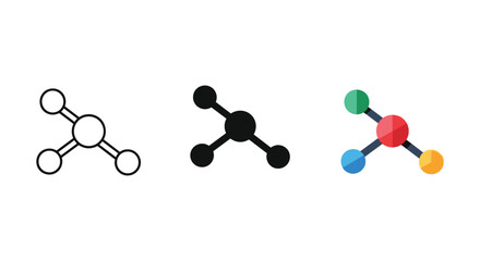 Molecular structure representations in different styles