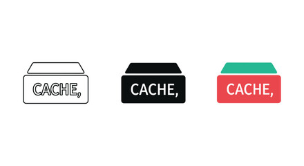 Cache icon set for web and mobile application © SafwanStock