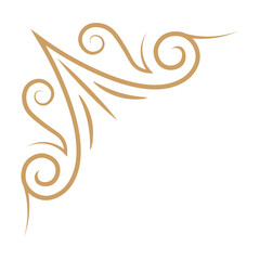 Fototapeta premium Vintage Corner Frame Decorative Isolated on White Background. Vector Illustration