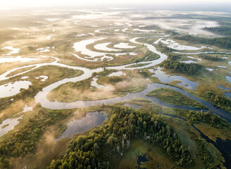 Floodplain Landscapes with Rivers, Wetlands and Seasonal Overflow