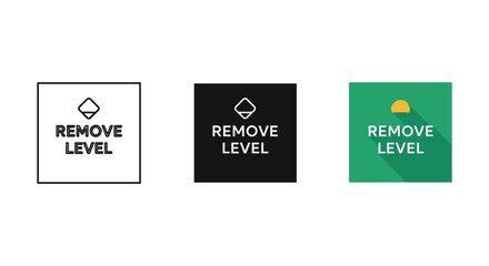 Remove level button design variations