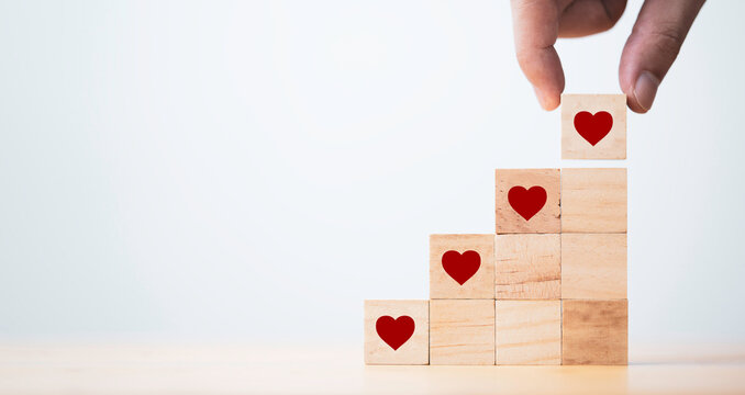 Increasing customer loyalty concept. Developing strategies to create relationships with customers and build trust. By understanding customer needs and providing values.