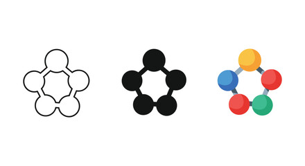 Molecular structure representations in various styles