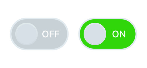 On and Off toggle switch buttons