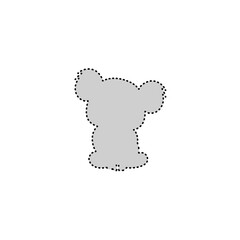 Gray dotted koala illustration