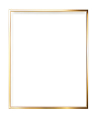 Elegant Gold Frame with Transparent Background for Professional Display