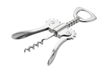 Wine bottle opener with corkscrew and foil cutter, stainless steel wine accessories for home and restaurant.