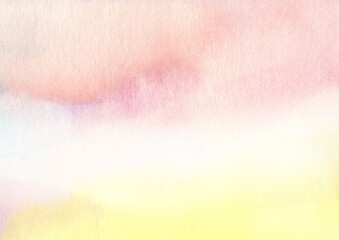 ピンクと黄色の水彩テクスチャ