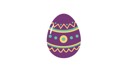 Colorful Easter Egg Illustration with Decorative Patterns.
