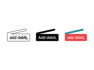 Add debit card button design variations