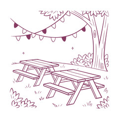 Vector illustration of a pink cherry blossom tree design for a beautiful spring season decoration