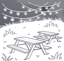 Vector illustration design concept of a Christmas tree decoration symbol sign with snow and a star