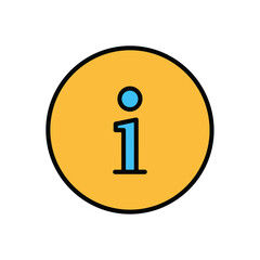 Information Icon, Circle Design, Flat Style, Modern Look