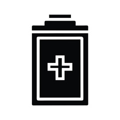 Battery With Plus And Minus Symbols Icon Vector Illustration