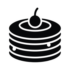 Pancake Stack With Syrup Icon Vector Illustration