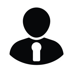 User Profile With Information Symbol Icon Vector Illustration