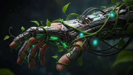 Futuristic Green Technology and Eco Innovation Concept