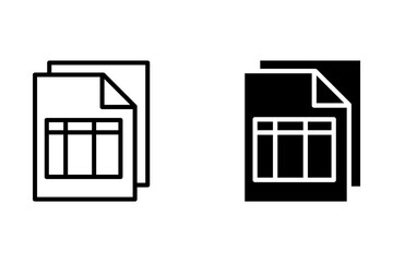 Sheet Icon Element For Design