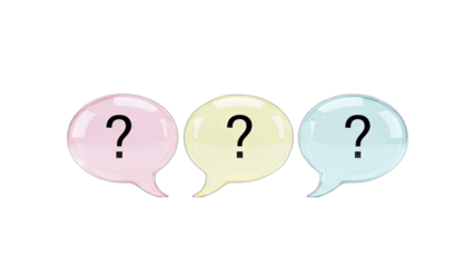 Question Marks in Speech Bubbles - Concept of Inquiry