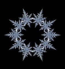 雪の結晶のフレーム