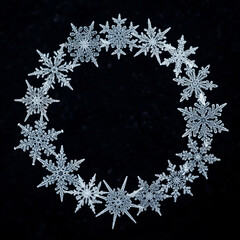 雪の結晶のフレーム