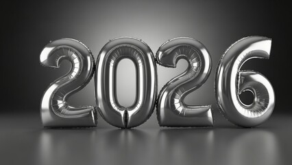 Happy New Year 2026 Elegant Gold Typography on Gift Box | Luxury Holiday Card Design